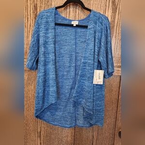LuLaRoe Blue Open Front Lightweight Cardigan